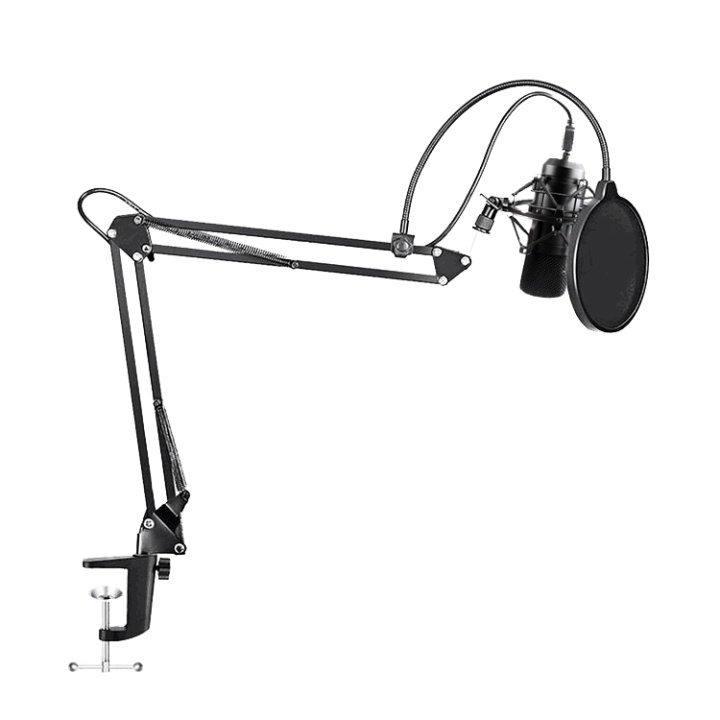 MAONO USB Podcasting Microphone kit, 16mm microphone, arm with mount, in de groep COMPUTERS & RANDAPPARATUUR / Computeraccessoires / Microfoons bij TP E-commerce Nordic AB (38-71882)