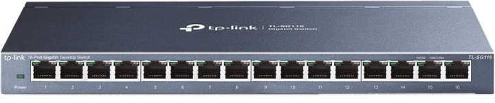 TP-LINK 16-Port desktop switch, Gigabit, plug and play, white in de groep COMPUTERS & RANDAPPARATUUR / Netwerk / Schakelaars / 10/100/1000Mbps bij TP E-commerce Nordic AB (38-71987)