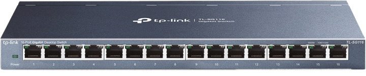 TP-LINK 16-Port desktop switch, Gigabit, plug and play, white in de groep COMPUTERS & RANDAPPARATUUR / Netwerk / Schakelaars bij TP E-commerce Nordic AB (38-71987)