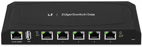 Ubiquiti EdgeSwitch XP 5-Port Switch, Gigabit, 24V PoE, carrier-class, in de groep COMPUTERS & RANDAPPARATUUR / Netwerk / Schakelaars / 10/100/1000Mbps bij TP E-commerce Nordic AB (38-71994)