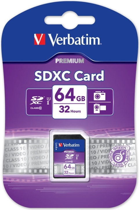 Verbatim flash-minneskort - 64 GB - SDXC - UHS Class 1 in de groep HOME ELECTRONICS / Opslagmedia / Geheugenkaarten / SD/SDHC/SDXC bij TP E-commerce Nordic AB (38-72001)