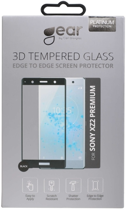 GEAR Glass Prot. 3D Full Fit Black Sony XZ2 Premium in de groep SMARTPHONE & TABLETS / Mobielbescherming / Sony bij TP E-commerce Nordic AB (38-72067)