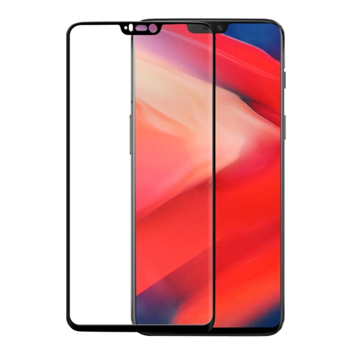 GEAR Gehard glas 3D Volledige dekking zwart OnePlus 6 in de groep SMARTPHONE & TABLETS / Mobielbescherming / OnePlus bij TP E-commerce Nordic AB (38-72074)