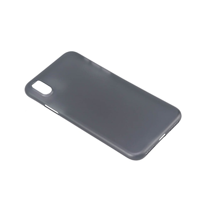 GEAR Mobile Cover Ultraslim Black Semitransparent iPhone X/XS in de groep SMARTPHONE & TABLETS / Mobielbescherming / Apple / iPhone X/XS / Hoesjes bij TP E-commerce Nordic AB (38-72097)