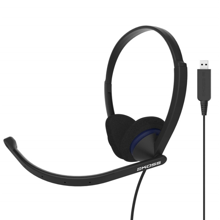 KOSS Headset CS200-USB On-Ear Mic Black in de groep COMPUTERS & RANDAPPARATUUR / Computeraccessoires / Koptelefoon bij TP E-commerce Nordic AB (38-72156)