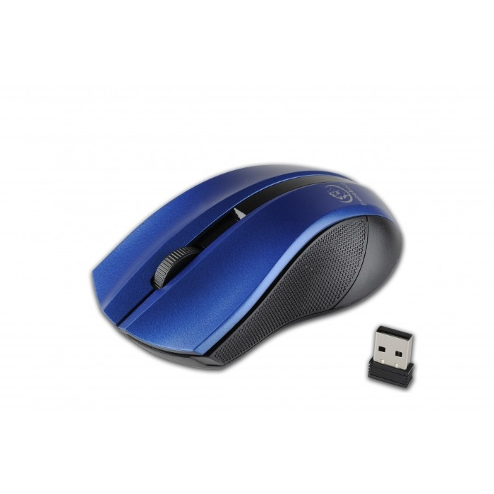 Rebeltec Galaxy - draadloze muis met blauw/zwart ontwerp in de groep COMPUTERS & RANDAPPARATUUR / Muizen en toetsenborden / Muizen / Draadloos bij TP E-commerce Nordic AB (38-72369)