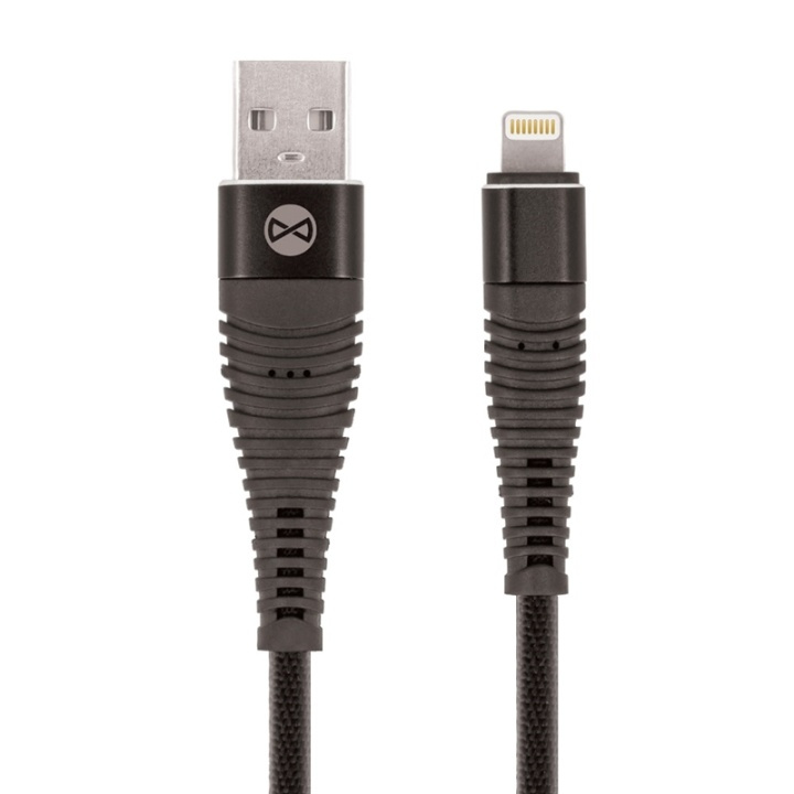 Forever Lightning-kabel Shark voor iPhone - Zwart in de groep SMARTPHONE & TABLETS / Opladers & Kabels / Kabels / Kabels Lightning bij TP E-commerce Nordic AB (38-72559)