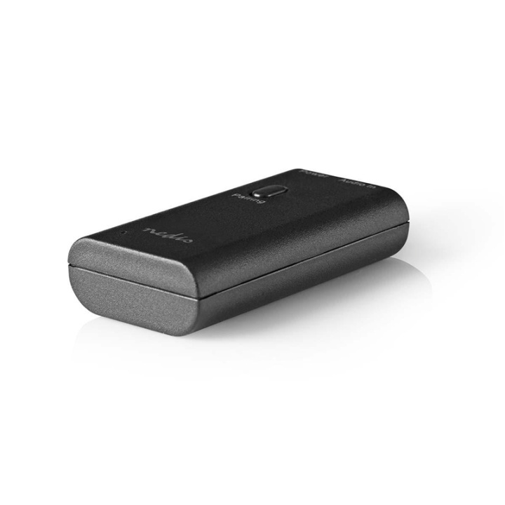 Nedis Bluetooth®-Zender | Input: 1x 3,5 mm | AptX ™ Low latency / AptX™ / SBC | Maximaal 2 Apparaten | Zwart in de groep HOME ELECTRONICS / Audio & Beeld / Koptelefoon & Accessoires / Accessoires bij TP E-commerce Nordic AB (38-72665)