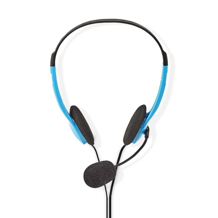 Nedis PC-Headset | On-Ear | Stereo | 2x 3.5 mm | Inklapbare Microfoon | Blauw in de groep COMPUTERS & RANDAPPARATUUR / Computeraccessoires / Koptelefoon bij TP E-commerce Nordic AB (38-72722)