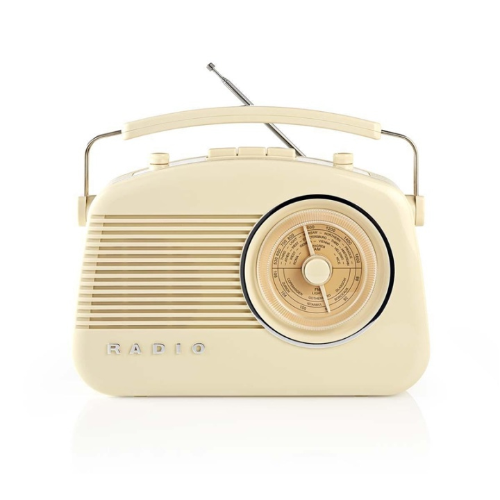 Nedis FM-Radio | Tafelmodel | AM / FM | Batterij Gevoed / Netvoeding | Analoog | 4.5 W | Bluetooth® | Handgreep | Ivoor in de groep HOME ELECTRONICS / Audio & Beeld / Thuisbioscoop, Hifi en Draagbaar / Radio & Wekkers / Draadloze audiozender bij TP E-commerce Nordic AB (38-72747)