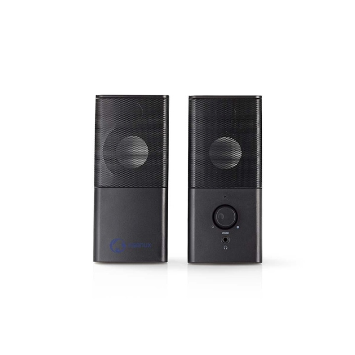 Nedis Gaming Speaker | Speaker-kanalen: 2.0 | USB Gevoed | 3,5 mm Male | 18 W | Zonder Verlichting | Volumebediening | Output: 1x 3,5 mm Audio Out in de groep COMPUTERS & RANDAPPARATUUR / Computeraccessoires / Luidsprekers bij TP E-commerce Nordic AB (38-72921)