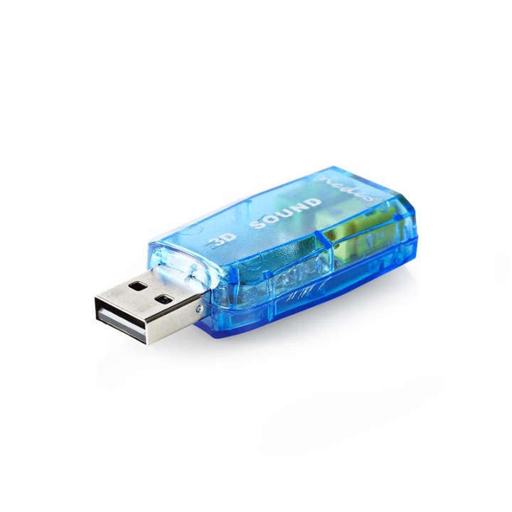 Nedis Geluidskaart | 5.1 | USB 2.0 | Microfoonaansluiting: 1x 3.5 mm | Headset-aansluiting: 3.5 mm Male in de groep COMPUTERS & RANDAPPARATUUR / Computeraccessoires / Externe geluidskaarten bij TP E-commerce Nordic AB (38-72924)