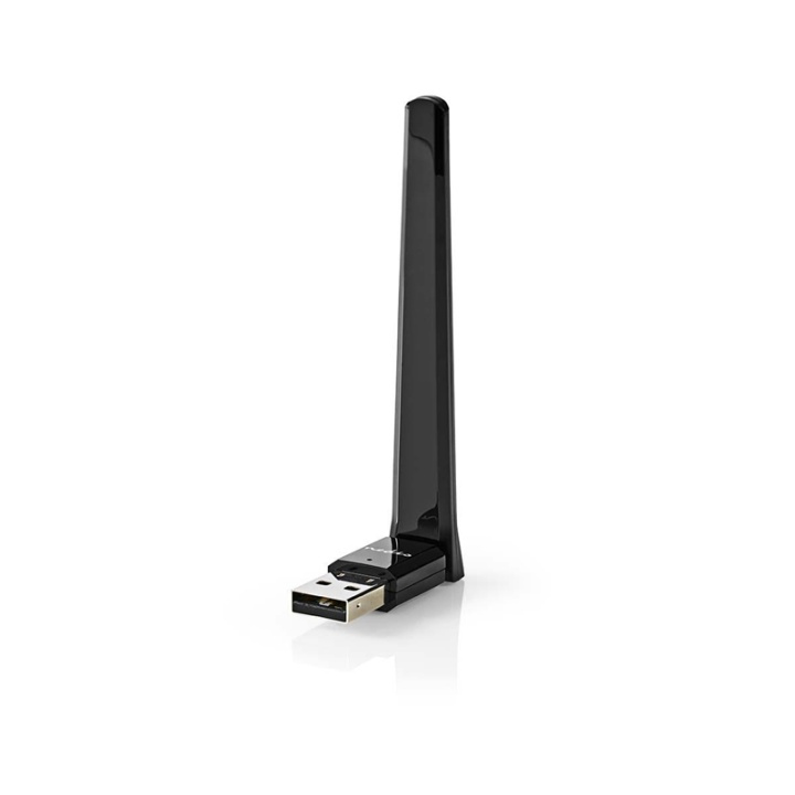 Nedis Netwerk-Dongel | Wi-Fi | AC600 | 2.4/5 GHz (Dual Band) | USB2.0 | Wi-Fi-snelheid totaal: 600 Mbps | Windows 10 / Windows 7 / Windows 8 in de groep COMPUTERS & RANDAPPARATUUR / Netwerk / Netwerkkaarten / USB Draadloos bij TP E-commerce Nordic AB (38-72931)