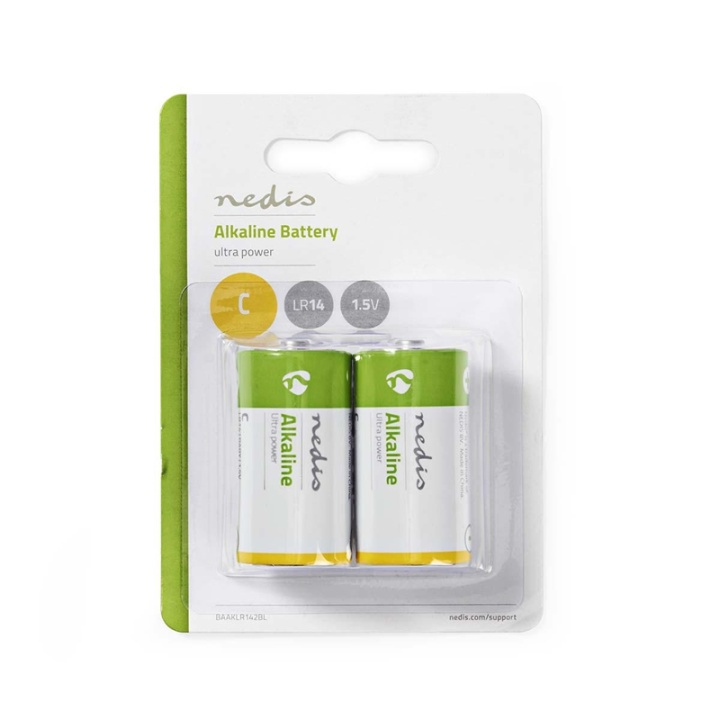 Nedis Alkaline-Batterij C | 1.5 V DC | 2-Pak in de groep HOME ELECTRONICS / Batterijen & Opladers / Batterijen / Overigen bij TP E-commerce Nordic AB (38-72969)