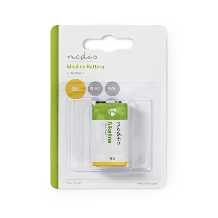 Nedis Alkaline-Batterij 9V | 6LR61 | 1-Pak in de groep HOME ELECTRONICS / Batterijen & Opladers / Batterijen / Knoopcel bij TP E-commerce Nordic AB (38-72971)