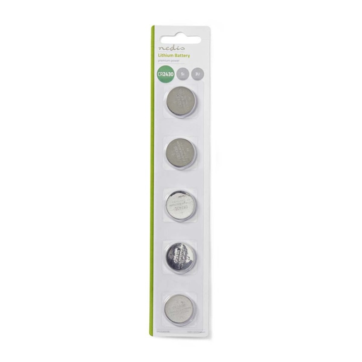 Nedis Lithium-Knoopcelbatterij CR2430 | 3 V DC | 5-Pak in de groep HOME ELECTRONICS / Batterijen & Opladers / Batterijen / Knoopcel bij TP E-commerce Nordic AB (38-72986)