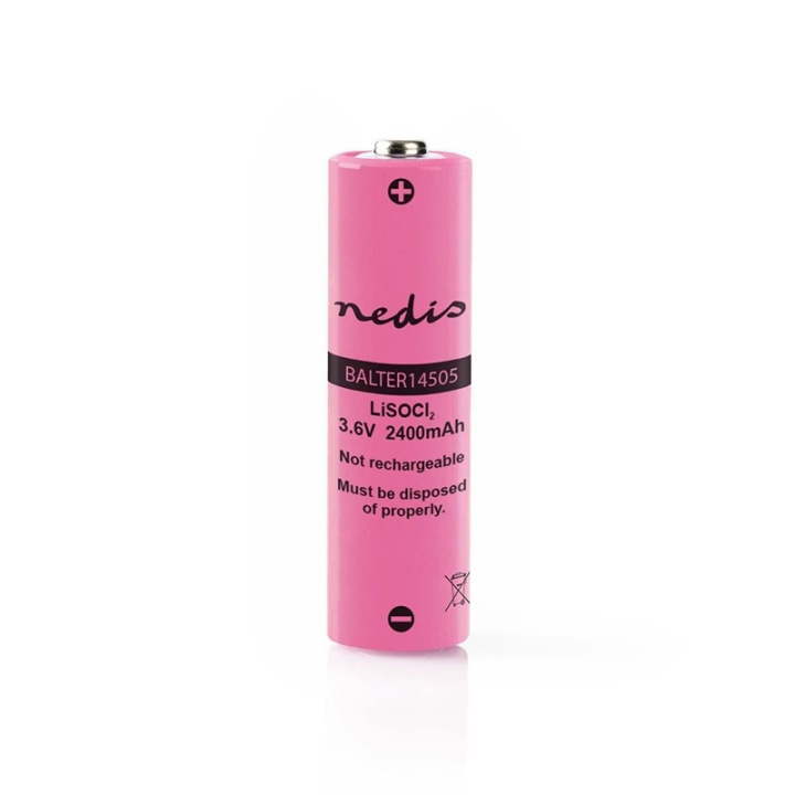 Nedis Lithiumthionylchloride-Batterij ER14505 | 3.6 V DC | 2400 mAh | 1-Blister | Roze in de groep HOME ELECTRONICS / Batterijen & Opladers / Batterijen / Overigen bij TP E-commerce Nordic AB (38-72990)