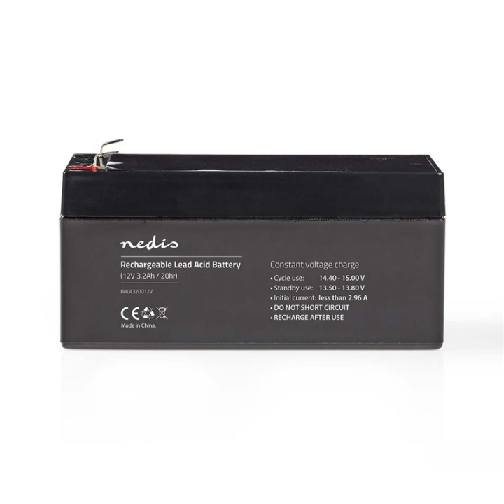 Nedis Oplaadbare Loodaccu | Lead-Acid | Oplaadbaar | 12 V | 3200 mAh in de groep HOME ELECTRONICS / Batterijen & Opladers / Oplaadbare batterijen / Lood batterijen bij TP E-commerce Nordic AB (38-73012)