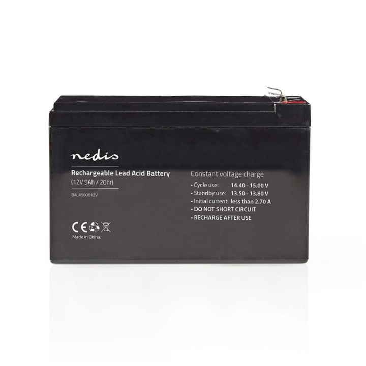 Nedis Oplaadbare Loodaccu | Lead-Acid | Oplaadbaar | 12 V | 9000 mAh in de groep HOME ELECTRONICS / Batterijen & Opladers / Oplaadbare batterijen / Lood batterijen bij TP E-commerce Nordic AB (38-73013)