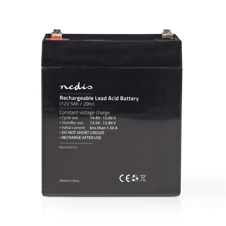 Nedis Oplaadbare Loodaccu | Lead-Acid | Oplaadbaar | 12 V | 5000 mAh in de groep HOME ELECTRONICS / Batterijen & Opladers / Oplaadbare batterijen / Lood batterijen bij TP E-commerce Nordic AB (38-73018)