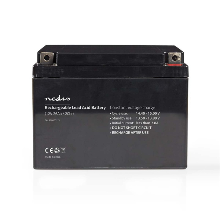 Nedis Oplaadbare Loodaccu | Lead-Acid | Oplaadbaar | 12 V | 26000 mAh in de groep HOME ELECTRONICS / Batterijen & Opladers / Oplaadbare batterijen / Lood batterijen bij TP E-commerce Nordic AB (38-73020)