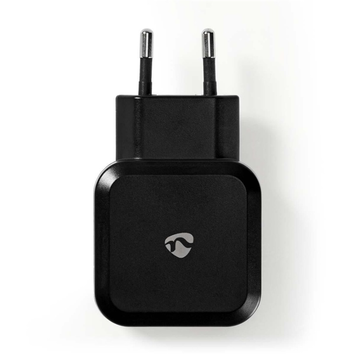 Nedis Oplader | 24 W | Snellaad functie | 2x 2.4 A | Outputs: 2 | 2x USB-A | Geen Kabel Inbegrepen | Single Voltage Output | Zwart in de groep SMARTPHONE & TABLETS / Opladers & Kabels / Wandoplader / Wandoplader USB bij TP E-commerce Nordic AB (38-73062)