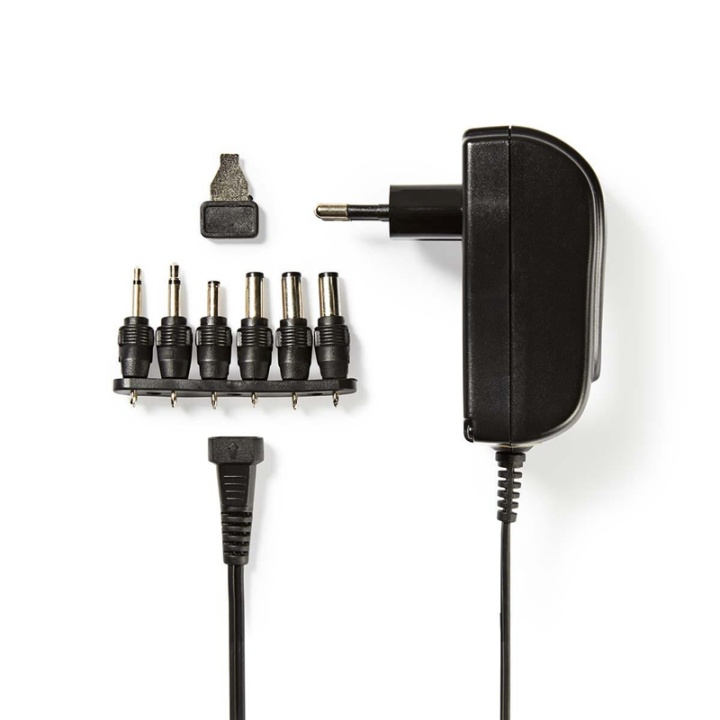 Nedis Universele AC-Stroomadapter | 18 W | 3 - 12 V DC | 1.80 m | 1.5 / 2.1 A | 6 plug(s) | Zwart in de groep COMPUTERS & RANDAPPARATUUR / Laptops & accessoires / Computeroplader / Laptop oplader / Universal bij TP E-commerce Nordic AB (38-73094)