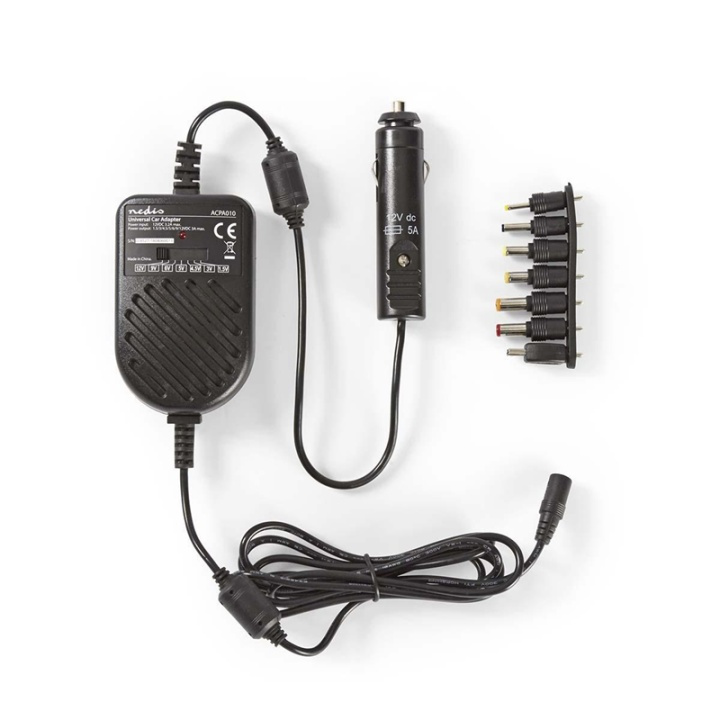 Nedis Universele AC-Stroomadapter | 36 W | 0 - 12 V DC | 1.20 m | 5.0 A | 7 plug(s) | Zwart in de groep AUTO / Auto-accessoires / 12 volt-accessoires bij TP E-commerce Nordic AB (38-73108)