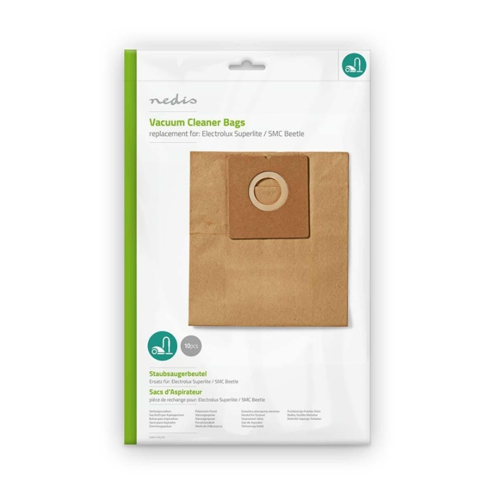 Nedis Stofzuigerzak | 10 Stuks | Papier | Meest verkocht voor: Electrolux | Bruin in de groep HUISHOUDEN & TUIN / Schoonmaakproducten / Stofzuigers & Accessoires / Accessoires / Stofzuigerzakken bij TP E-commerce Nordic AB (38-73263)