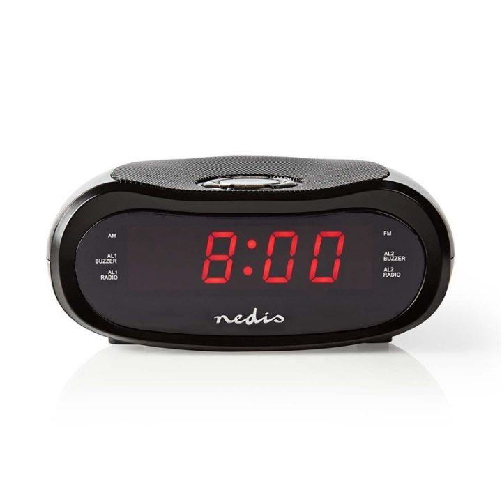 Nedis Digitale Wekkerradio | LED-Scherm | AM / FM | Snoozefunctie | Slaaptimer | Aantal alarmen: 2 | Zwart in de groep HUISHOUDEN & TUIN / Horloges & Tellers / Wekkers bij TP E-commerce Nordic AB (38-73404)
