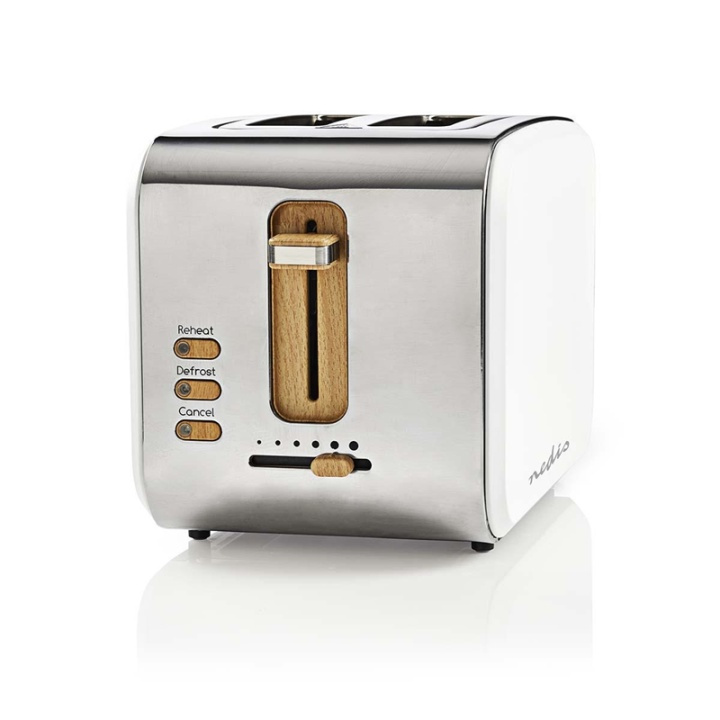 Nedis Broodrooster | Soft Touch Series | 2 Sneetjes Brood | 2 Sleuven | Bruining niveaus: 6 | Ontdooifunctie | Wit in de groep HUISHOUDEN & TUIN / Huishoudelijke apparaten / Broodroosters & Broodgrills / Broodroosters bij TP E-commerce Nordic AB (38-73435)