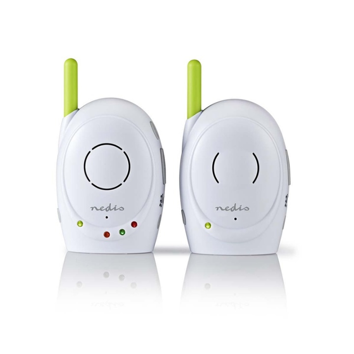 Nedis Audio-Babyfoon | FHSS (Frequency-Hopping Spread Spectrum) | Met terugspreekfunctie | Bereik: 300 m | Batterij Gevoed / Netvoeding | Groen / Wit in de groep SPEELGOED, KINDER- & BABYPRODUCTEN / Kinderveiligheid / Babyphones bij TP E-commerce Nordic AB (38-73489)