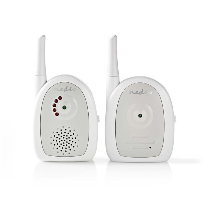 Nedis Audio-Babyfoon | FHSS (Frequency-Hopping Spread Spectrum) | Bereik: 300 m | Batterij Gevoed / Netvoeding | Grijs / Wit in de groep SPEELGOED, KINDER- & BABYPRODUCTEN / Kinderveiligheid / Babyphones bij TP E-commerce Nordic AB (38-73490)