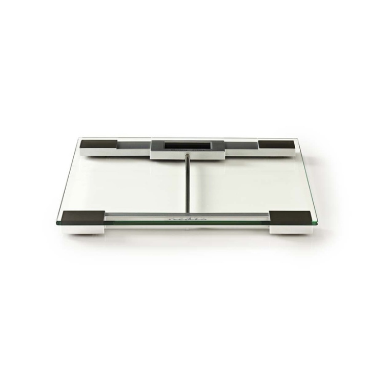 Nedis Personenweegschaal | Digitaal | Transparant | Gehard Glas | Maximaal weegvermogen: 180 kg in de groep BEAUTY & HEALTH / Gezondheidszorg / Badkamerweegschaal bij TP E-commerce Nordic AB (38-73496)