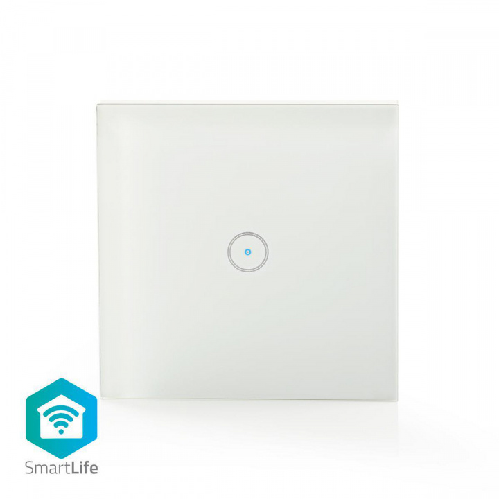 Nedis SmartLife Wandschakelaar | Wi-Fi | Enkel | Muurmontage | 1000 W | Android™ / IOS | Glas | Wit in de groep HUISHOUDEN & TUIN / Smart home / Slimme verlichting bij TP E-commerce Nordic AB (38-73512)