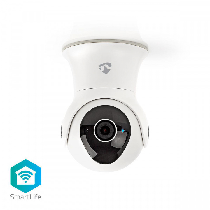 Nedis SmartLife Camera voor Buiten | Wi-Fi | Full HD 1080p | Pan tilt | IP65 | Cloud Opslag (optioneel) / Intern 16 GB | 12 V DC | Met bewegingssensor | Nachtzicht | Wit in de groep HUISHOUDEN & TUIN / Alarm & Beveiliging / Beveiligingscamera\'s / Digitaal (netwerk) / Buitencamera\'s bij TP E-commerce Nordic AB (38-73756)