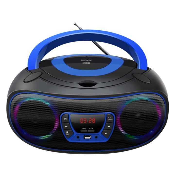 Denver CD Boombox med FM/USB/BT in de groep HOME ELECTRONICS / Audio & Beeld / Thuisbioscoop, Hifi en Draagbaar / Draagbare audiospelers / CD spelers bij TP E-commerce Nordic AB (38-74089)