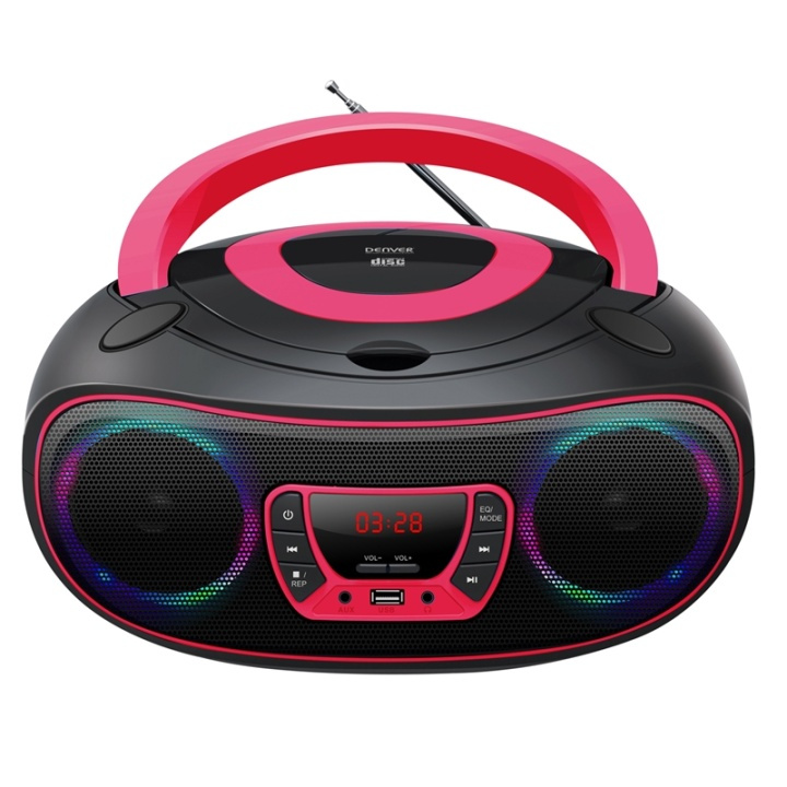 Denver CD Boombox med FM/USB/BT in de groep HOME ELECTRONICS / Audio & Beeld / Thuisbioscoop, Hifi en Draagbaar / Draagbare audiospelers / CD spelers bij TP E-commerce Nordic AB (38-74090)