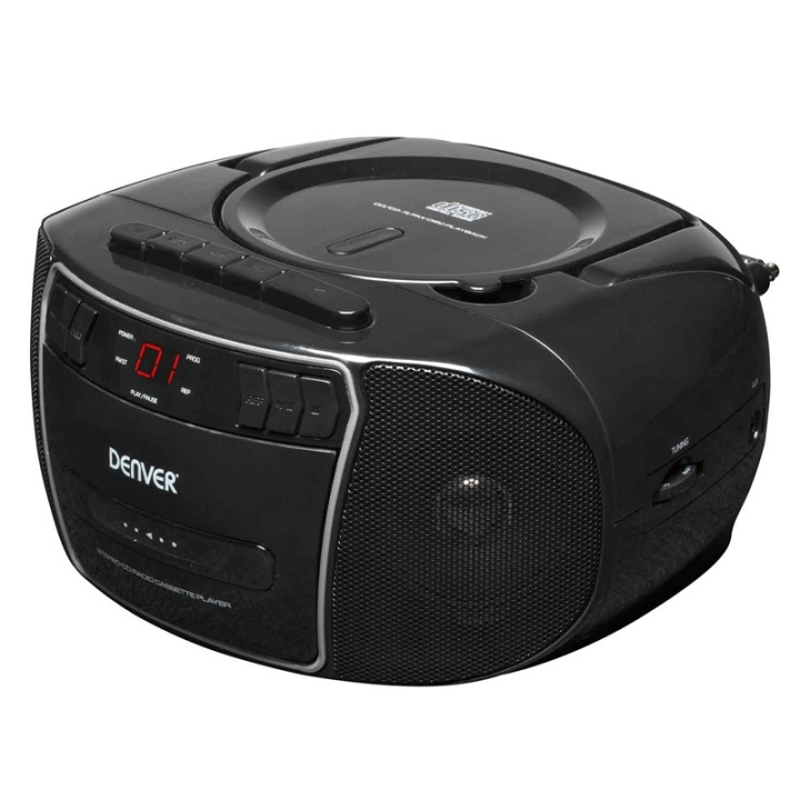 Denver Boombox med FM/CD/KASSETT in de groep HOME ELECTRONICS / Audio & Beeld / Thuisbioscoop, Hifi en Draagbaar / Draagbare audiospelers / CD spelers bij TP E-commerce Nordic AB (38-74091)