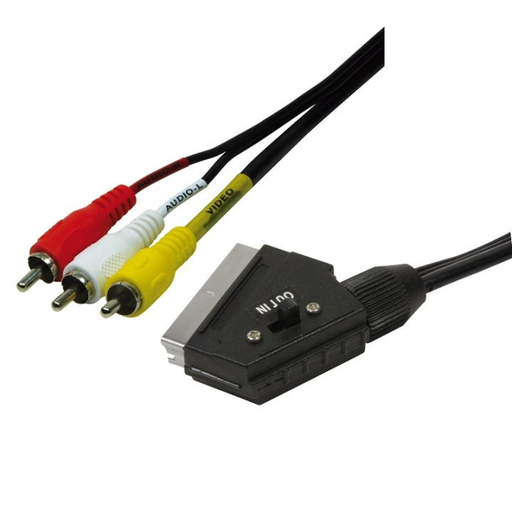 LogiLink Scart till 3x RCA in de groep HOME ELECTRONICS / Kabels & Adapters / RCA / Kabels bij TP E-commerce Nordic AB (38-74228)
