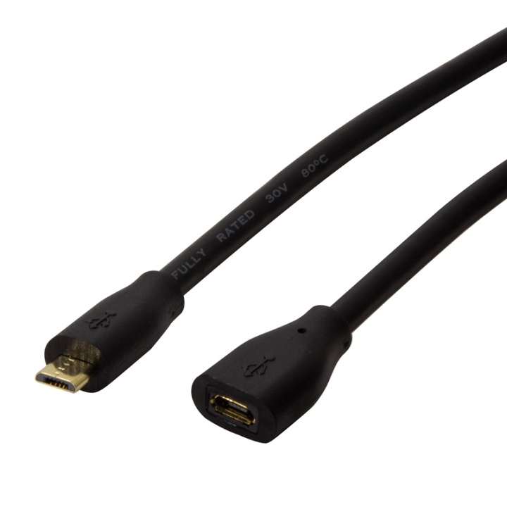 LogiLink Förlängningskabel MicroUSB 3m in de groep COMPUTERS & RANDAPPARATUUR / Computerkabels / USB / Micro-USB / Kabels bij TP E-commerce Nordic AB (38-74237)