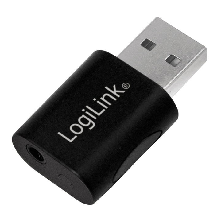 LogiLink USB-ljudkort 3,5mm-uttag in de groep COMPUTERS & RANDAPPARATUUR / Computeraccessoires / Externe geluidskaarten bij TP E-commerce Nordic AB (38-74252)