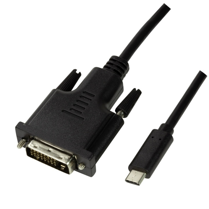 LogiLink USB-C -> DVI 1080p 1,8m in de groep COMPUTERS & RANDAPPARATUUR / Computerkabels / DVI / Adapters bij TP E-commerce Nordic AB (38-74254)