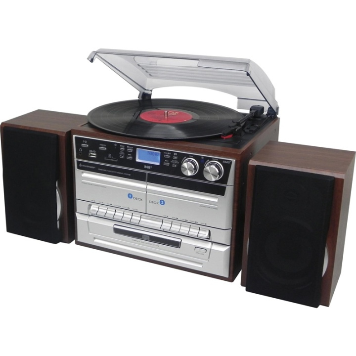 Soundmaster Stereo CD/Vinyl/Tape/Bluetooth in de groep HOME ELECTRONICS / Audio & Beeld / Thuisbioscoop, Hifi en Draagbaar / Compacte stereo- en platenspelers bij TP E-commerce Nordic AB (38-74365)