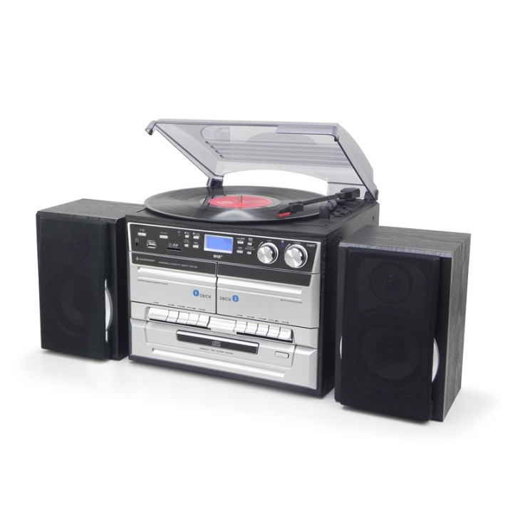 Soundmaster Stereo CD/Vinyl/Tape/Bluetooth in de groep HOME ELECTRONICS / Audio & Beeld / Thuisbioscoop, Hifi en Draagbaar / Compacte stereo- en platenspelers bij TP E-commerce Nordic AB (38-74366)