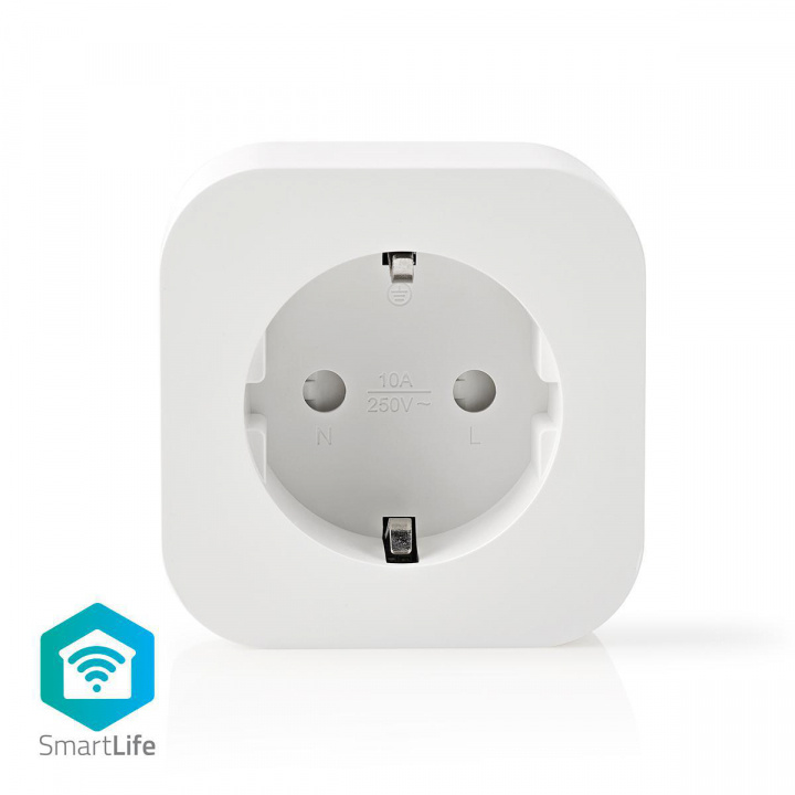 Nedis SmartLife Slimme Stekker | Wi-Fi | 2500 W | Randaarde stekker / Type F (CEE 7/7) | -10 - 45 °C | Android™ / IOS | Wit in de groep HUISHOUDEN & TUIN / Smart home / Smart plugs bij TP E-commerce Nordic AB (38-74600)