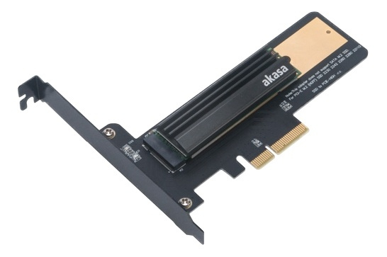 M.2 SSD to PCIe adapter card with heatsink cooler in de groep COMPUTERS & RANDAPPARATUUR / Computeronderdelen / Harde schijven / Chassisventilatoren bij TP E-commerce Nordic AB (38-74616)