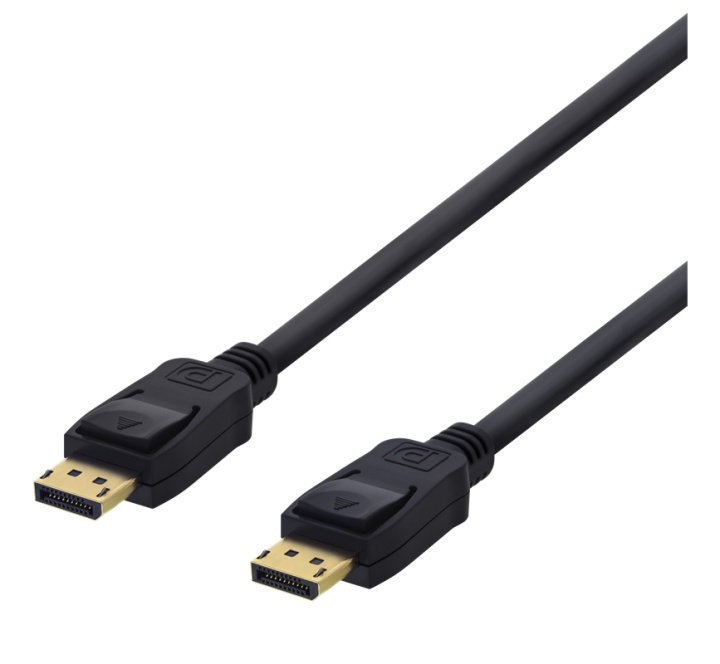 DELTACO DisplayPort cable, 1,5m, 4K UHD, DP 1.2, black in de groep COMPUTERS & RANDAPPARATUUR / Computerkabels / DisplayPort / Kabels bij TP E-commerce Nordic AB (38-74643)