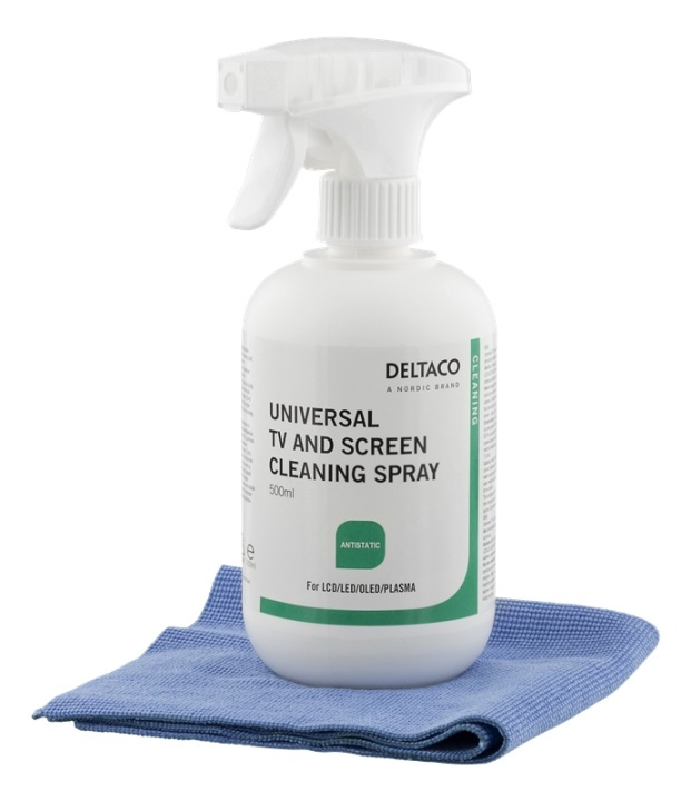 Cleaning set: 500ml liquid for screens + microfiber in colour Box in de groep COMPUTERS & RANDAPPARATUUR / Computeraccessoires / Reiniging bij TP E-commerce Nordic AB (38-74644)