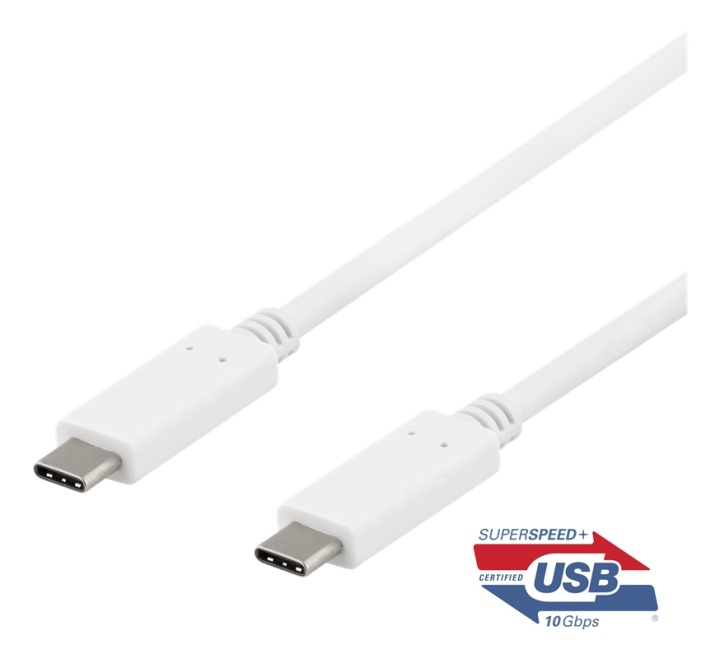 DELTACO USB-C to USB-C cable, 0.5m, 10Gbps, 100W 5A, USB 3.1 Gen 2, E- in de groep COMPUTERS & RANDAPPARATUUR / Computerkabels / USB / USB-C bij TP E-commerce Nordic AB (38-74696)